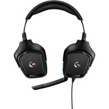 Logitech G432 7.1 Surround Sound Wired Gaming Headset Zwart/blauw, Pc, PlayStation 4, PlayStation 5, Xbox One, Xbox Series X|S, Nintendo Switch