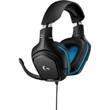 Logitech G432 7.1 Surround Sound Wired over-ear gaming headset Zwart/blauw, Pc, PlayStation 4, PlayStation 5, Xbox One, Xbox Series X|S, Nintendo Switch