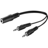 goobay 3,5 mm stereo jack naar 2x 3,5 mm mono adapter 