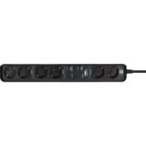 Brennenstuhl Connect Eco-Line Smart Stekkerdoos met 6-voudige timerfunctie stekkerdoos Zwart, 1,5 meter kabel