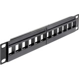 DeLOCK Keystone Patchpanel 10" 12 Port patchpaneel Zwart