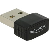 DeLOCK USB 2.0 Dual Band WLAN Nano Stick wlan adapter Zwart