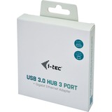 i-tec USB 3.0 Metal HUB 3 Port + Gigabit Ethernet Adapter usb-hub antraciet