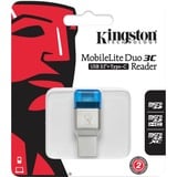 Kingston MobileLite Duo 3C kaartlezer Zilver, USB 3.1