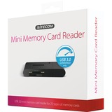 Sitecom USB 3.0 Mini Memory Card Reader kaartlezer Zwart, MD-063