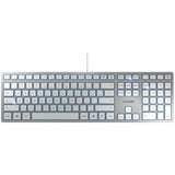CHERRY KC 6000 SLIM toetsenbord Zilver, US lay-out (QWERTY), Cherry SX-Schaartechnologie