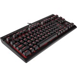 Corsair K63 Compact Mechanical Gaming Keyboard Zwart, US lay-out, Cherry MX Red, TKL, rode leds