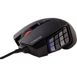 Corsair Scimitar RGB ELITE gaming muis Zwart, 18.000 dpi, RGB leds