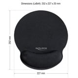 DeLOCK Ergonomic Mouse pad Zwart