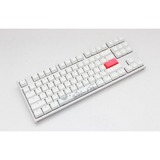 Ducky One 2 RGB TKL, gaming toetsenbord Wit, US lay-out, Cherry MX Red, RGB leds, TKL, PBT double-shot