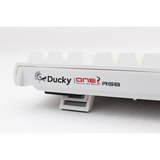 Ducky One 2 RGB TKL, gaming toetsenbord Wit, US lay-out, Cherry MX Red, RGB leds, TKL, PBT double-shot