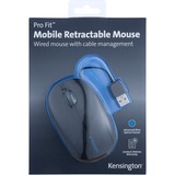 Kensington Pro Fit Intrekbare mobiele muis Zwart, 1000dpi