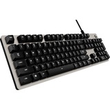 Logitech G413 Silver Mechanical Gaming Keyboard Zilver, US lay-out, Logitech Romer-G, witte leds
