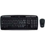Logitech Wireless Combo MK330 desktopset Zwart, EU lay-out (QWERTY), Rubberdome