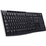 Logitech Wireless Keyboard K270 Zwart, EU lay-out (QWERTY), Rubberdome
