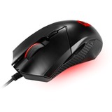 MSI Clutch GM08 gaming muis Zwart, 200 - 3200 dpi, Rode leds