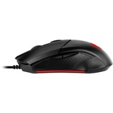 MSI Clutch GM08 gaming muis Zwart, 200 - 3200 dpi, Rode leds