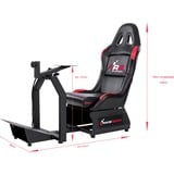 RaceRoom Game Seat RR 3055 racing simulator Zwart/rood