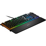 SteelSeries Apex 3 RGB gaming toetsenbord Zwart, US lay-out (QWERTY), SteelSeries Whisper-Quiet, 100%, RGB leds