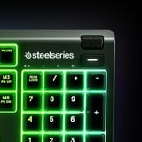 SteelSeries Apex 3, gaming toetsenbord Zwart, US lay-out, SteelSeries Whisper-Quiet, RGB leds