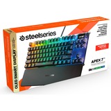 SteelSeries Apex 7 TKL, gaming toetsenbord Zwart, US lay-out, SteelSeries QX2 Red, RGB leds, TKL