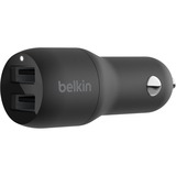 Belkin BoostCharge 2-poorts USB-A-autolader Zwart