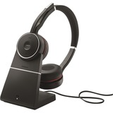 Jabra Evolve 75 MS Duo headset Zwart, Inclusief Laadstation