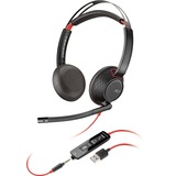 Plantronics Blackwire 5220 on-ear headset Zwart