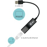 i-tec USB 2.0 Fast Ethernet Adapter Advance Zwart