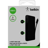 Belkin 4-poorts USB-C mini-hub usb-hub Zwart