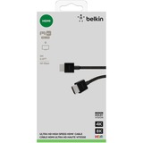 Belkin Ultra HD High-Speed HDMI-kabel, 2 meter Zwart, 4K HDR, AV10176bt2M-BLK