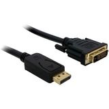 DeLOCK DisplayPort naar DVI 24+1 kabel, 2 m adapter Zwart