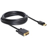 DeLOCK DisplayPort naar DVI 24+1 kabel, 5 m adapter Zwart
