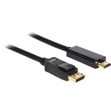 DeLOCK DisplayPort naar HDMI kabel Zwart, 2 meter