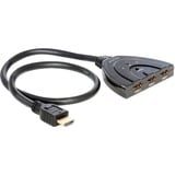 DeLOCK HDMI naar 3x HDMI switch Zwart