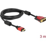 DeLOCK High Speed HDMI - HDMI A male > DVI male adapter Zwart, 3 meter