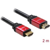 DeLOCK High Speed HDMI – HDMI A male > HDMI A male kabel Zwart, 2 m
