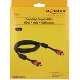 DeLOCK High Speed HDMI – HDMI A male > HDMI A male kabel Zwart, 3 meter