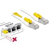 DeLOCK Patchkabel S/STP, RJ-45 Secure met Cat.6a Wit, 85330, 0,5 meter