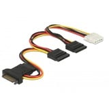 DeLOCK SATA 15 pin plug > 3 x SATA receptacle + 1 x Molex 4 pin female (PCB) kabel 20 cm