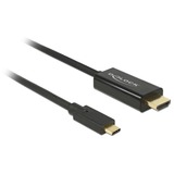DeLOCK USB Type-C male > HDMI male (DP Alt Mode) 4K 30 Hz kabel Zwart, 3 m