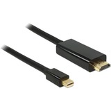 DeLOCK mini-DisplayPort naar HDMI-A adapter, 1 m Zwart