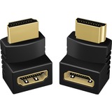 ICY BOX 2x HDMI hoek adapters Zwart, IB-CB009-1