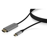 ICY BOX IB-CB020-C - USB-C (male) > HDMI (male) kabel Zwart, 1,8 meter