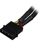 Sharkoon 5,25" 4-pin (male) naar 5,25" 4-pin (female) Y-stroomsplitterkabel Zwart, 15 centimeter