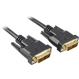 Sharkoon DVI-D Kabel, 3 m Zwart, Single-Link