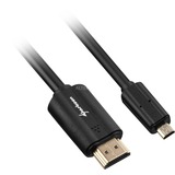 Sharkoon HDMI > micro-HDMI 2.0 kabel, 1,5 meter Zwart, 4K