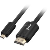 Sharkoon HDMI naar micro-HDMI 2.0 kabel 1 meter Zwart, 4K