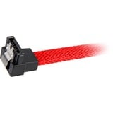 Sharkoon Sata III 90° sleeve kabel Rood, 0,45 meter