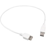 Sharkoon USB 2.0 Verlengkabel Wit, Dubbele afscherming, 0,5 meter